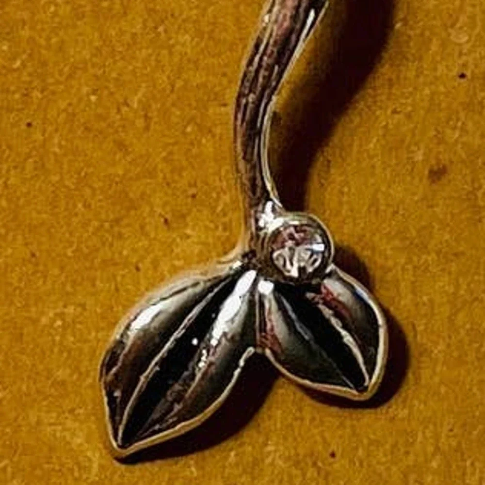 Rain silver toned leaf‎ earrings NWT